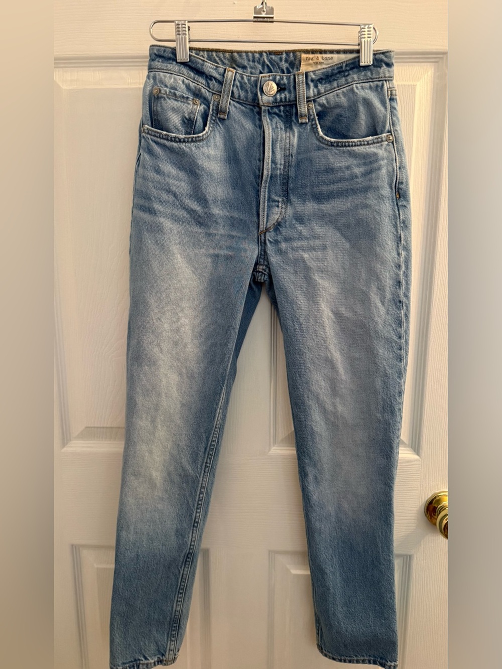 rag & bone Light Blue Slim Straight Jeans
